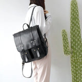 PU Leather Vintage Japanese Retro Backpack