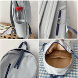 Waterproof Canvas Backpack Big Capacity School Book Bag