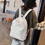 Women's PU Leather Backpack Large Capacity Multi-function Bag