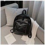 Women's PU Leather Backpack Large Capacity Multi-function Bag
