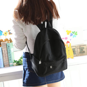 Canvas Girls College Book Backpack Multi-function Rucksack