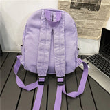 Canvas Women's Backpack School Book Bag Travel Rucksack Retro Preppy Ins