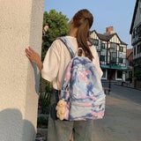 Canvas Tie-dye Harajuku Colorful Backpack Women
