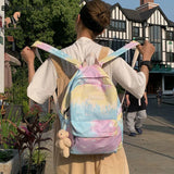Canvas Tie-dye Harajuku Colorful Backpack Women
