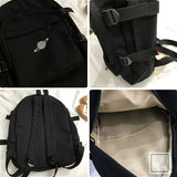 Embroidery Leisure Couples Harajuku Large Capacity Backpack