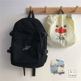 Embroidery Leisure Couples Harajuku Large Capacity Backpack