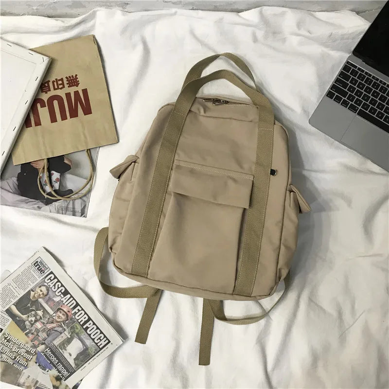 Harajuku Multifunction Travel Backpack Retro Waterproof Bag