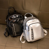 Stylish Waterproof Leather School Backpack for College Students