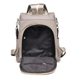 Women Nylon Travel Backpack Large Capacity Water-proof Gray