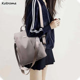 Women Nylon Travel Backpack Large Capacity Water-proof Gray