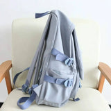 Waterproof Nylon Backpack Women Sweet Girls Large Capacity School Bag