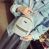 Backpacks Women PU Mini Casual Patchwork Zipper Versatile Students