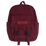 Canvas Patchwork Backpack Women Harajuku Travel Bag