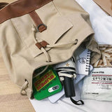 Women Patchwork Preppy Ulzzang Travel Street Harajuku Big Capacity