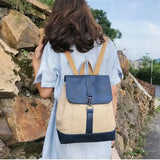 Women Patchwork Preppy Ulzzang Travel Street Harajuku Big Capacity