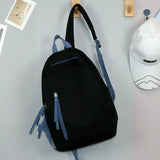 Women Patchwork Waterproof College Book Bag Casual Travel Rucksack