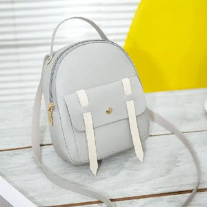 Pink Mini Crossbody Backpack for Women, Stylish Girls School Bag