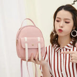 Pink Mini Crossbody Backpack for Women, Stylish Girls School Bag