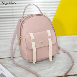 Pink Mini Crossbody Backpack for Women, Stylish Girls School Bag