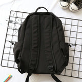 Women's Casual Travel School Backpack Large Capacity Nylon Solid Color