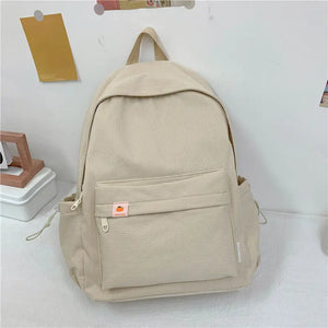 Women's Waterproof Nylon Backpack Large Capacity School Book Bag