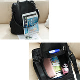 Women's Khaki Backpack Shoulder Bag Large Capacity All-match Casual Tote