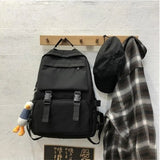 Backpacks Women Solid Travel Unisex Multi-storage Womens All-match Collage Bags