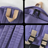 Canvas School Backpack Preppy Style Large Capacity Vintage Bag