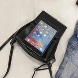 Women PU Backpack Portable String Book-bags Travel Streetwear All-match