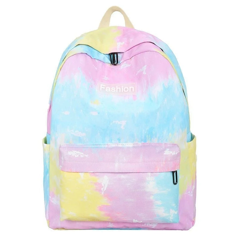 Tie Dye Womens Backpack Large Capacity Multi-function Travel School Bags