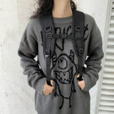 Canvas Solid Large Capacity Backpack Women Unisex