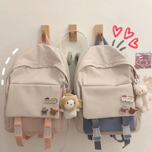 Waterproof Floral Backpack Women Big Capacity Ulzzang Style Ins School