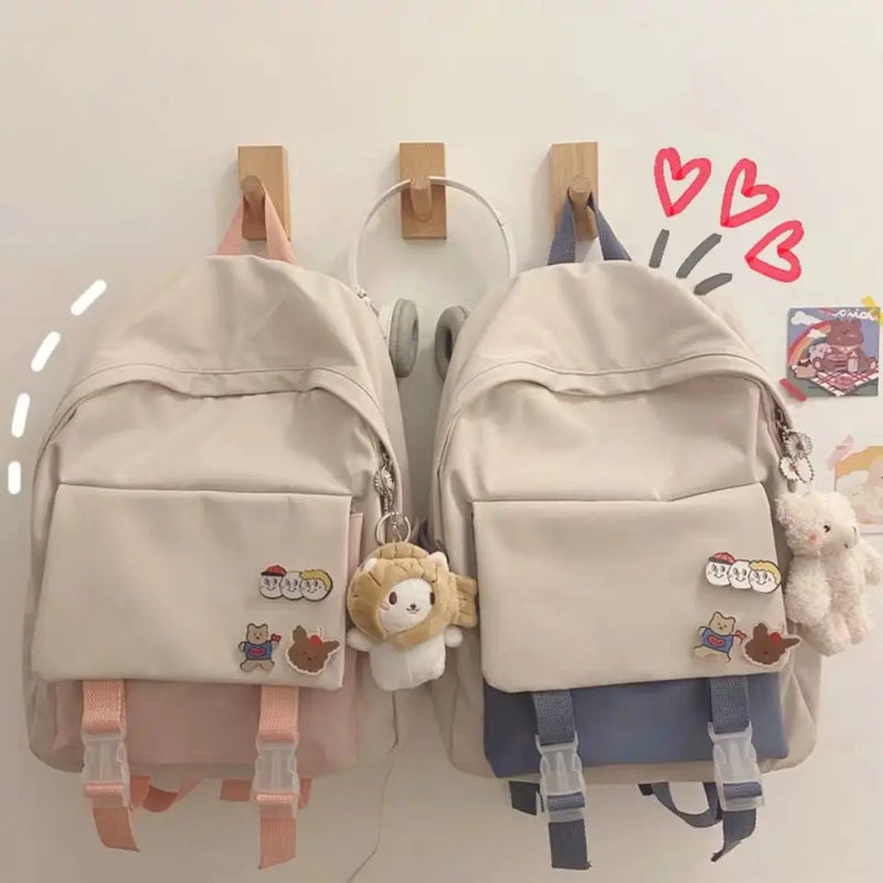 Waterproof Floral Backpack Women Big Capacity Ulzzang Style Ins School