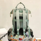 Girls Ring Bag Travel Laptop Backpack Women Notebook Back Pack Patchwork Bagpack
