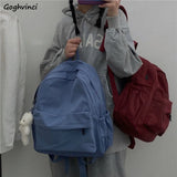 Student Backpack Solid Unisex Water-proof Large Capacity College Rucksack