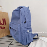 Student Backpack Solid Unisex Water-proof Large Capacity College Rucksack