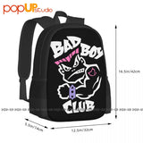 Bad Boys Club Tour 1990'S Style Backpack Large Capacity Bookbag Art Print Gymnas