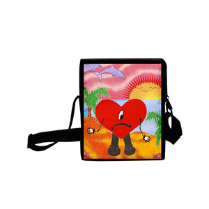 Bad Bunny Crossbody Bag Cartoon Anime School Bag Waterproof Messenger Bag