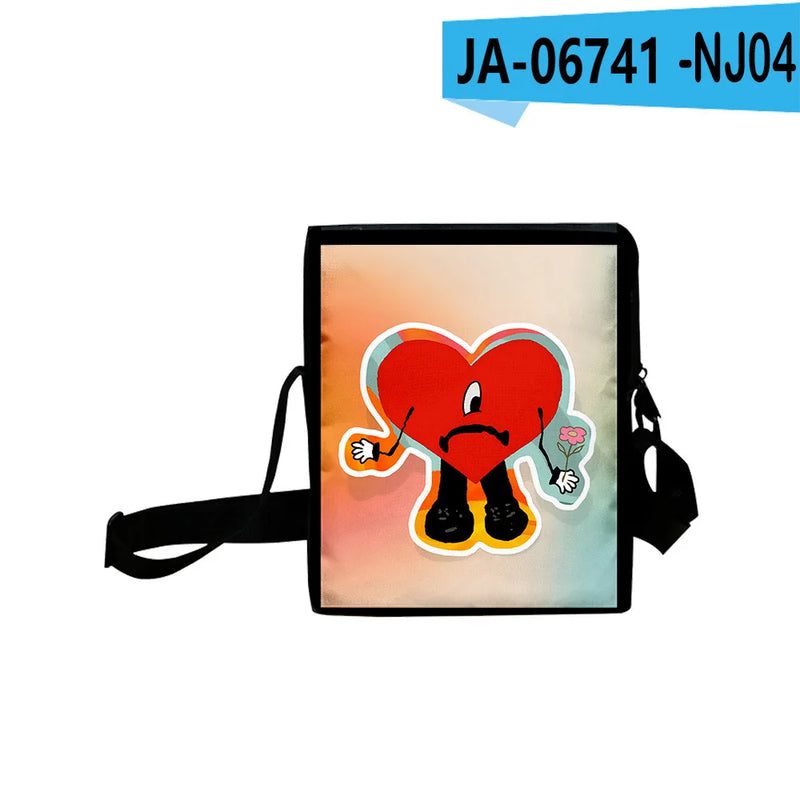 Bad Bunny Crossbody Bag Cartoon Anime School Bag Waterproof Messenger Bag