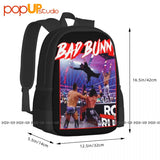 Bad Bunny Royal Rumble Splash Backpack Large Capacity School Gym Bag