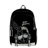 Bad Bunny Kids Anime Backpack Waterproof Oxford School Bag