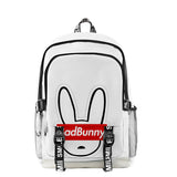 Bad Bunny Kids Anime Backpack Waterproof Oxford School Bag