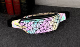 Badenroo Women Chest Bags Quilted Luminous Waist Bag Fanny Pack