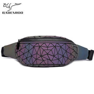 Badenroo Women Chest Bags Quilted Luminous Waist Bag Fanny Pack