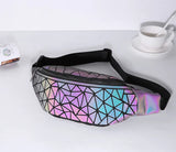 Badenroo Women Chest Bags Quilted Luminous Waist Bag Fanny Pack