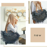 Straw Shoulder Bag Hollow Woven Beach Bag