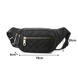Waterproof Fanny Belt Bag Crossbody Waist Plaid Purse