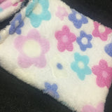 Small Flower Plush Messenger Bag Winter Shoulder Bag Warm Fur Handbag