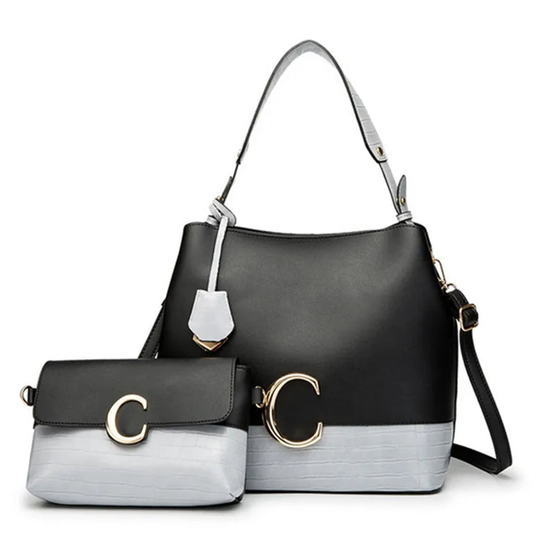 Female Handbag Set 3-Piece Tote Shoulder Crossbody Bag