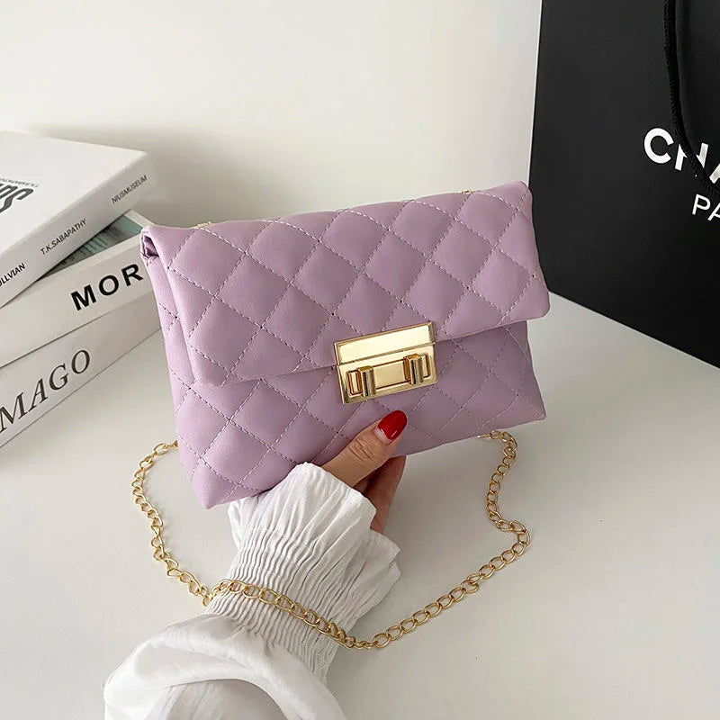 High-end Sense Chain Bag Diagonal Bag Ins Wild Casual One-shoulder Square